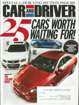 CAR & DRIVER 2013 APR - 25 CARS YOU GOTTA HAVE, BEETLE TURBO vs MINI COOPER S